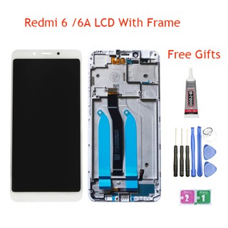 ชุดหน้าจอสัมผัส LCD พร้อมกรอบ แบบเปลี่ยน สําหรับ Redmi 6 6A