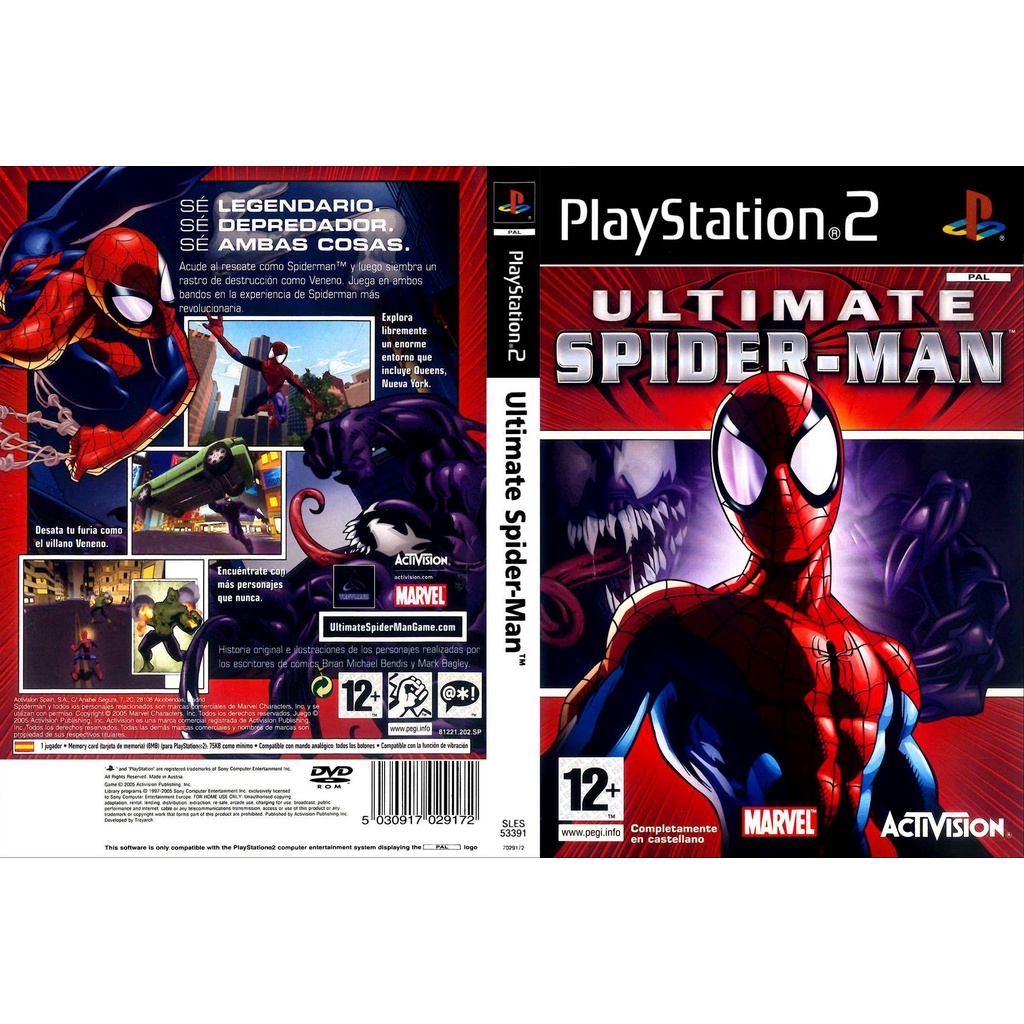 แผ่นเกมส์ PS2 Ultimate Spider-Man   คุณภาพ ส่งไว (DVD)