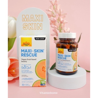 ลดจุดด่างดำ รอยแดง ผิวใส ใต้ตาคล้ำ Country Life, Maxi-Skin Rescue, 30 Vegan Capsules