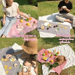 ♡พร้อมส่ง♡ผ้าลายตารางสก็อต Gingham มินิมอล คุมโทนสไตล์เกาหลี พร็อพถ่ายรูป ปูโต๊ะ ปิคนิค*ไม่เย็บขอบ[แบ่งขาย 0.5m+]
