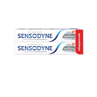 Sensodyne ยาสีฟัน สูตร เจนเทิน ไวท์เทนนิ่ง 160 g แพ็ค 2 ช่วยลดอาการเสียวฟัน เพื่อฟันที่ดูขาวอย่างเป็นธรรมชาติ