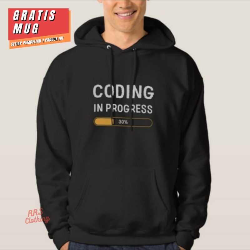 เสื้อฮู้ด เสื้อแจ็คเก็ตผู้หญิงผู้ชาย PROGRAMMER CODING IN PROGRESS