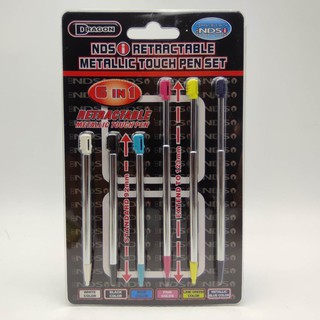 NDSi DSi Metallic Touch Pen Set งานค่าย Dragon 6 แท่งแบบยืดหดได้