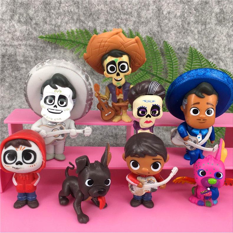 ฟิกเกอร์ COCO Movie miguel hector Dante imelda pepita 8 ชิ้น / ชุด