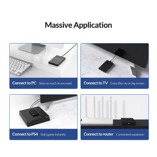 ORICO 2.5 นิ้ว Type-C USB3.1 ถึง SATA3.0 5Gbps 4TB ฮาร์ดไดรฟ์ภายนอกกล่องสําหรับ 7 มม.9.5 มม.SSD/HDD เครื่องมือฟรี Super Speed HDD Case