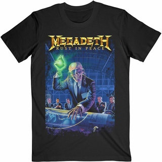 เสื้อยืดผ้าฝ้ายพิมพ์ลายแฟชั่น เสื้อยืด พิมพ์ลาย Megadeth Rust in Peace ครบรอบ 30 ปี