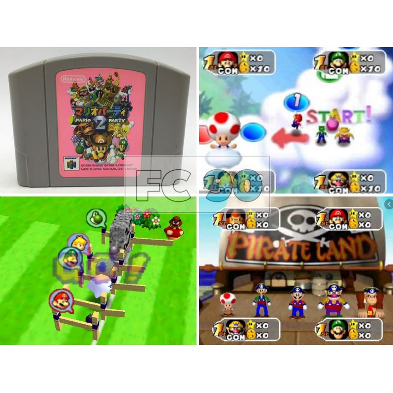 ตลับเกมมาริโอปาร์ตี้ Mario Party 2 [ N64 ] ตลับแท้ มือสอง ญี่ปุ่น เฉพาะตลับ ไม่มีกล่อง สำหรับนักสะสมยุค90