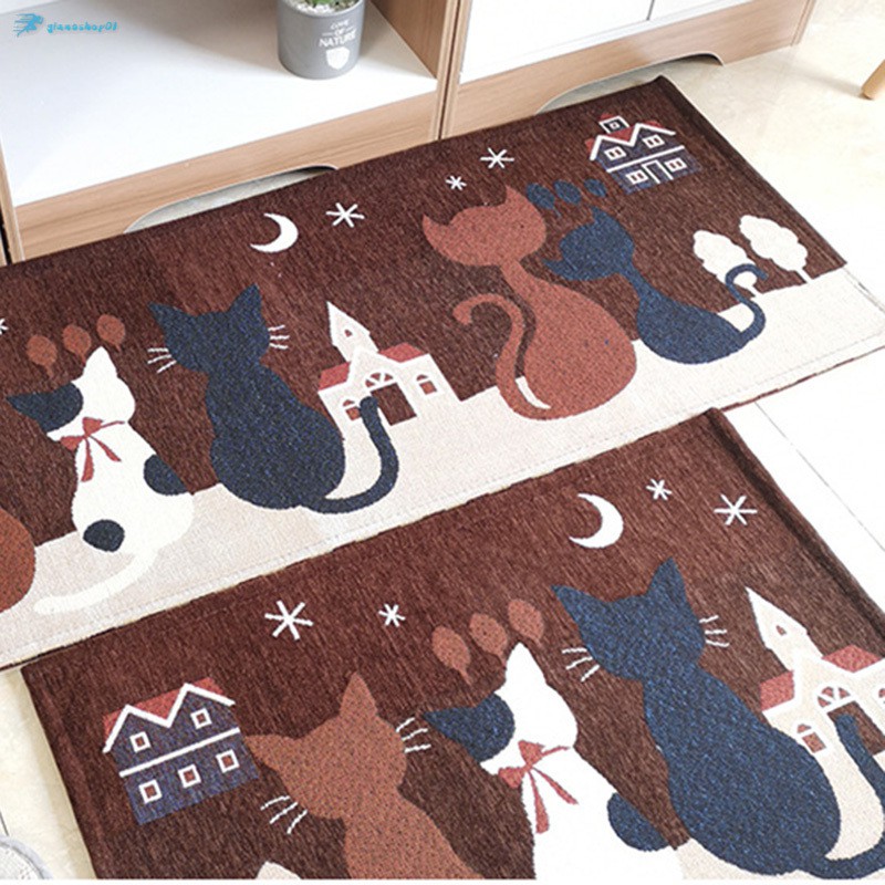Kitchen Floor Mats Household Cartoon Dirt-Resistant Non-Slip Floor Mats ...