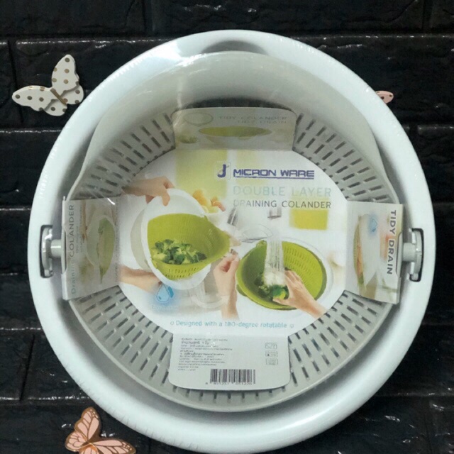 ตะกร้าและตระแกรงล้างผัก-ผลไม้อเนกประสงค์ ตรา super lock