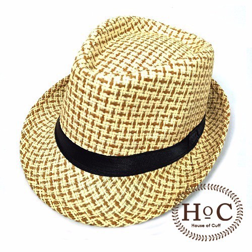 หมวก Fedora SQUARE LIST CREAM FEDORA