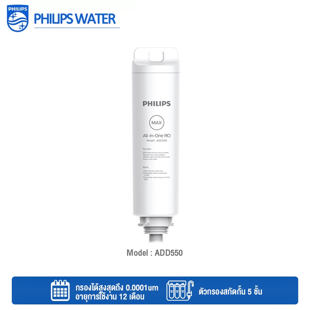 Philips Water ADD550 RO Filter for ADD6910 RO Dispense ใส้กรองกำจัดไวรัสและแบคทีเรียสำหรับเครื่องกรองน้ำรุ่นRO ADD6910
