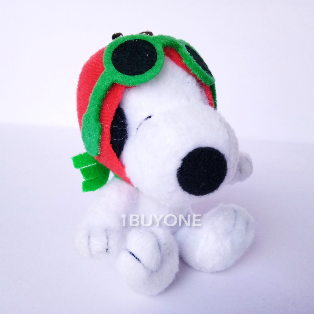 สนูปปี้ นักแข่ง สนูปี้ ตุ๊กตา มือสอง ห้อยกระเป๋า โมเดล อนิเมะ SNOOPY PEANUTS ANIME FIGURE Model PEAN