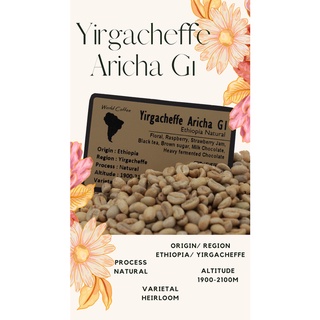 พร้อมส่ง เมล็ดกาแฟ Yirgacheffe Aricha G1 Natural Process/เมล็ดกาแฟนอก/ สารกาแฟเอธิโอเปีย