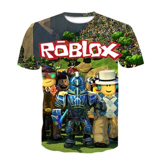 เสื้อยืดแขนสั้นพิมพ์ลายการ์ตูน Robloxing Sonic 3 มิติฤดูร้อนสําหรับเด็ก