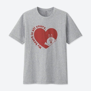 [S-5XL] Uniqlo ใหม่ ผ้าฝ้าย สําหรับผู้ชาย &amp;#39; s และผู้หญิง &amp;#39; s เสื้อยืด พิมพ์ลาย LINE FRIENDS สากล (แขนสั้น) คู่รั