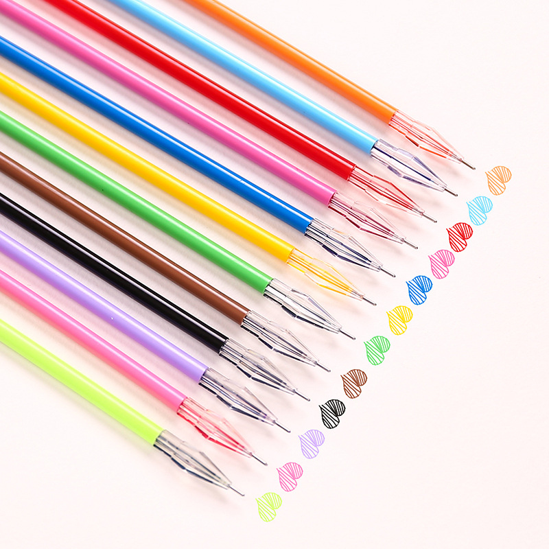 ไส้ปากกาเจล 0.35 มม. 12 สี (ไม่ใช่ปากกา)