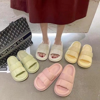 TOBO-แท้! size36-41รองเท้าแตะแบบสวมทรงพื้นสูง นุ่มมาก ใส่ชิลๆ กันลื่น สบายเท้า TX-246