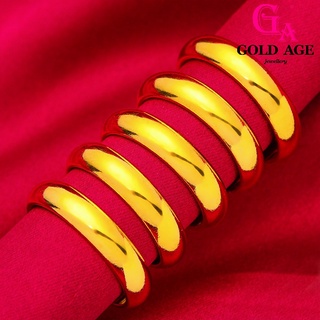 Ga Jewellery แหวนสเตนเลส 24k เคลือบเงา แฟชั่นเกาหลี สําหรับผู้ชาย และผู้หญิง