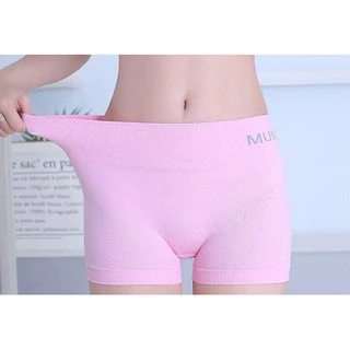 AP กางเกงชั้นในสตรี boxer สเตย์ ใส่สบาย ระบายอากาศ ผ้ายืดหยุ่น ฟรีไซส์ 26-38 นิ้ว ชนิดขาสั้น ชุดชั้นในผู้หญิง