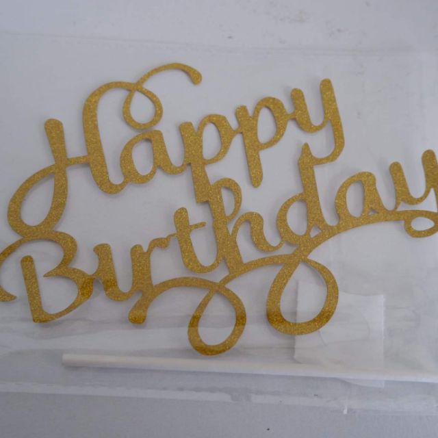 bakerlove72 ป้ายHBD สำหรับตกแต่งเค้กวันเกิด