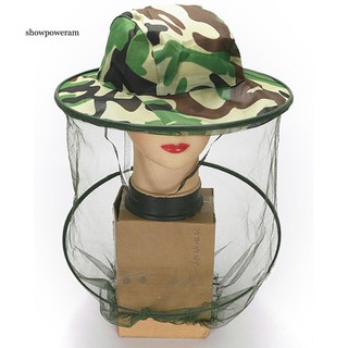 SPAM  Outdoor Camouflage Hat Mesh Cover Mosquito Insect Bug Net Face Camping Protector