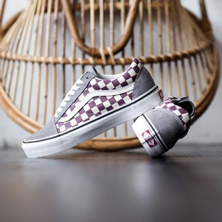 Oldskool Vans แผ่นกระดานหมากรุกสีเทาสําหรับติดรถตู้