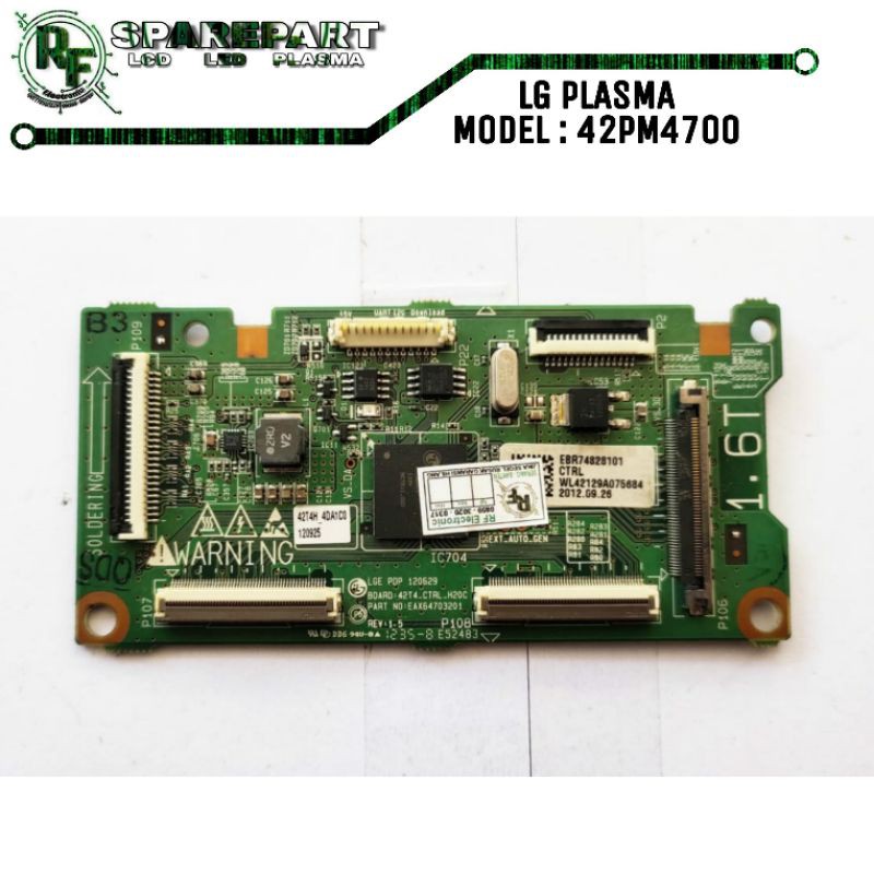 TCON T CON BOARD TV PLASMA LG 42PM4700 Ticon Plasma TV lg 42pm4700