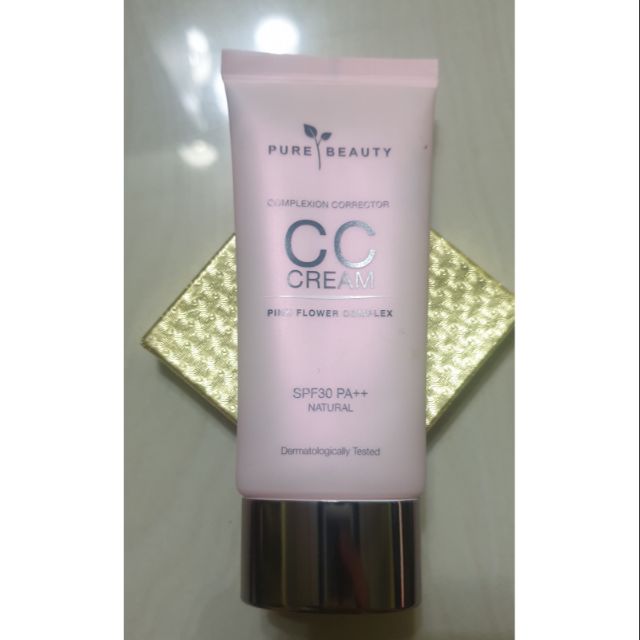 Pure Beauty Cc Cream Spf30pa Natural ไม ม กล องค ะ Shopee Thailand