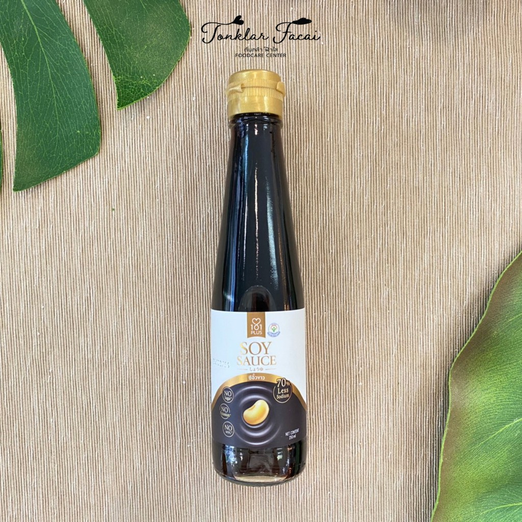 ซีอิ๊วขาว 101 plus ปริมาตร 250 มล. l Low Sodium Soy Sauce 250 ml.