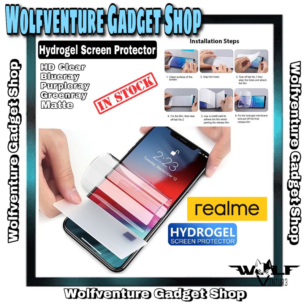 Realme Q2 Q2 Pro Q2i Q3 5g Q3 Pro 5g Q3 Pro Carnival Q3i 5g Hydrogel ป้องกันหน้าจอ