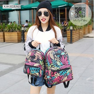 พร้อมส่ง! กระเป๋าสะพายหลังเกาหลี กระเป๋าถือ Canvas Summer 2018