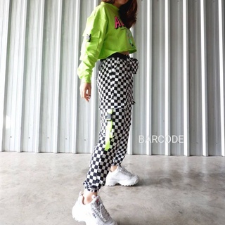 กางเกงขาจั๊ม แนวสตรีท พร้อมกระเป๋าคาดเอว