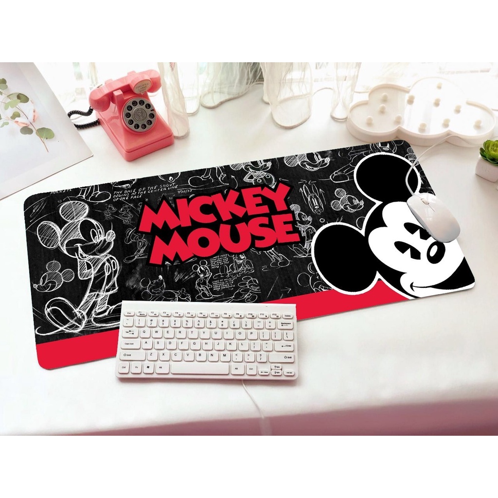 MICKEY MOUSE R แผ่นรอง คีย์บอร์ด รองคีย์บอร์ด keyboard ลาย มิดกึั  MICKEY MOUSE RB ขนาด 30 x 70 cm แผ่นหนานุ่ม BY 8118 ราคา ถูกที่สุด ดีลบีเคเค แกลเลอรีภาพที่ 3