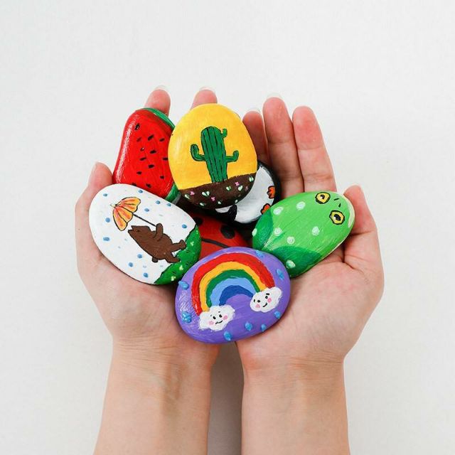 Diy Rock Art ศิลปะการเพ้นท์สีจากก้อนหิน | Shopee Thailand