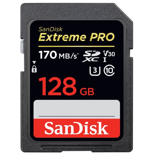 SD CARD (เอสดีการ์ด)128 GB SANDISK EXTREME PRO SDXC lifetime warranty by synnex