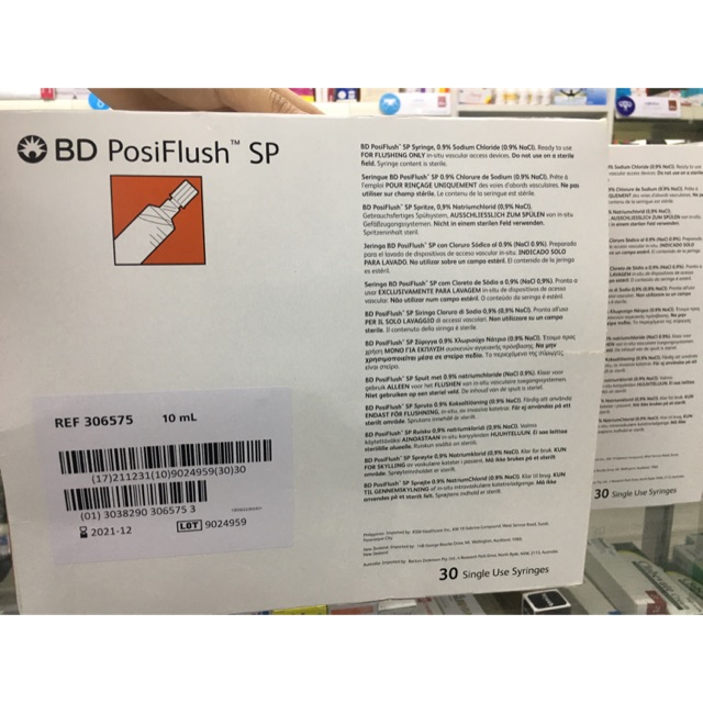 น้ำเกลือบรรจุหลอด posiflush 10ml พร้อมส่งค่ะ/หรือส่งด่วนในวันเดียวกันทักได้ค่ะ