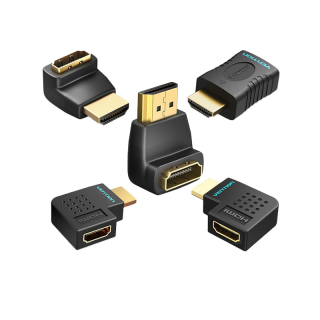 โปรโมชั่น : Vention อะเเดปเตอร์ HDMI 4K 3D 1080P Male เป็น Female มุมหัก 90 องศา เเละ 270 องศา