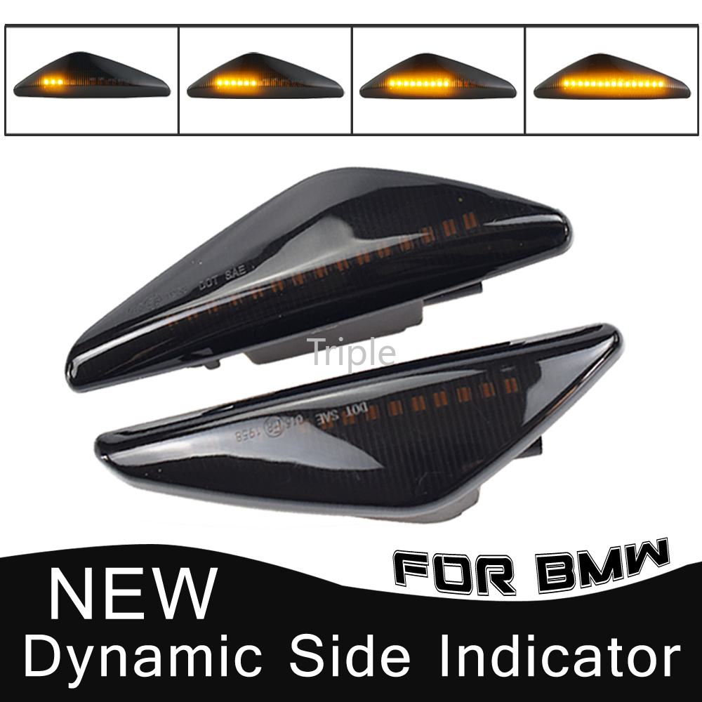 ไฟเลี้ยวไดนามิก LED กระพริบน้ําไหล สําหรับ BMW X3 F25 X5 E70 X6 E71 E72 2007-2019