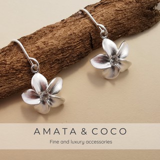 Amata &amp; CoCo ต่างหูเงินแบบห้อย ACKE523 ดอกลีลาวดี