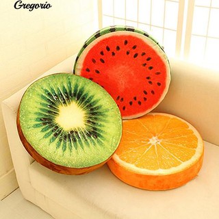 Gregorio หมอนกลมนุ่มพูห์สีส้ม Orange Kiwi Watermelon Fruit Toys แผ่นรองนั่ง