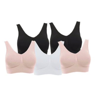 Wacoal Seamless Bra set 5 pcs บราสวมหัว ไร้โครง ไร้ตะเข็บ รุ่น WH9C24 คละสี (สีดำX2-เบจX2-ครีม)