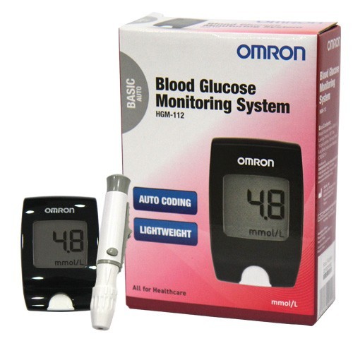 OMRON HGM- 112 เครื่องวัดน้ำตาลในเลือด ฟรี แถบตรวจ 10 ชิ้น