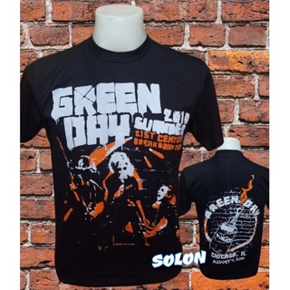 เสื้อวง GREEN DAY วงร็อค ไม่มีตะเข็บข้าง คอฟิต ป้ายUSA เสื้อวินเทจ เสื้อทัวร์ วงดนตรีร็อคต่างประเทศ