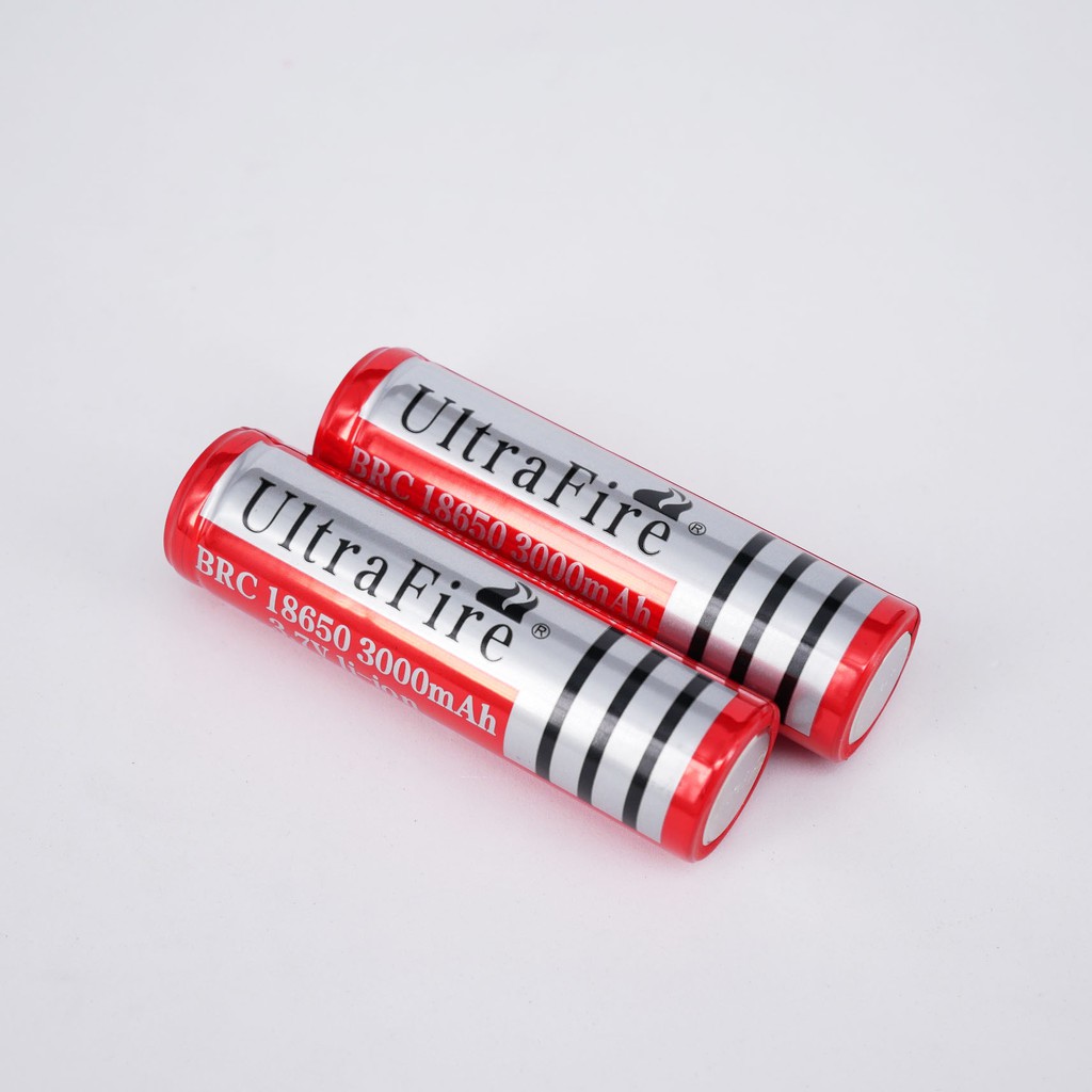 ( แพค 2 )UltraFire 3000 mAH 3.7v 18650 Rechargeable lithium Li-ion Battery ถ่านชาร์จ ถ่านไฟฉาย แบตเต