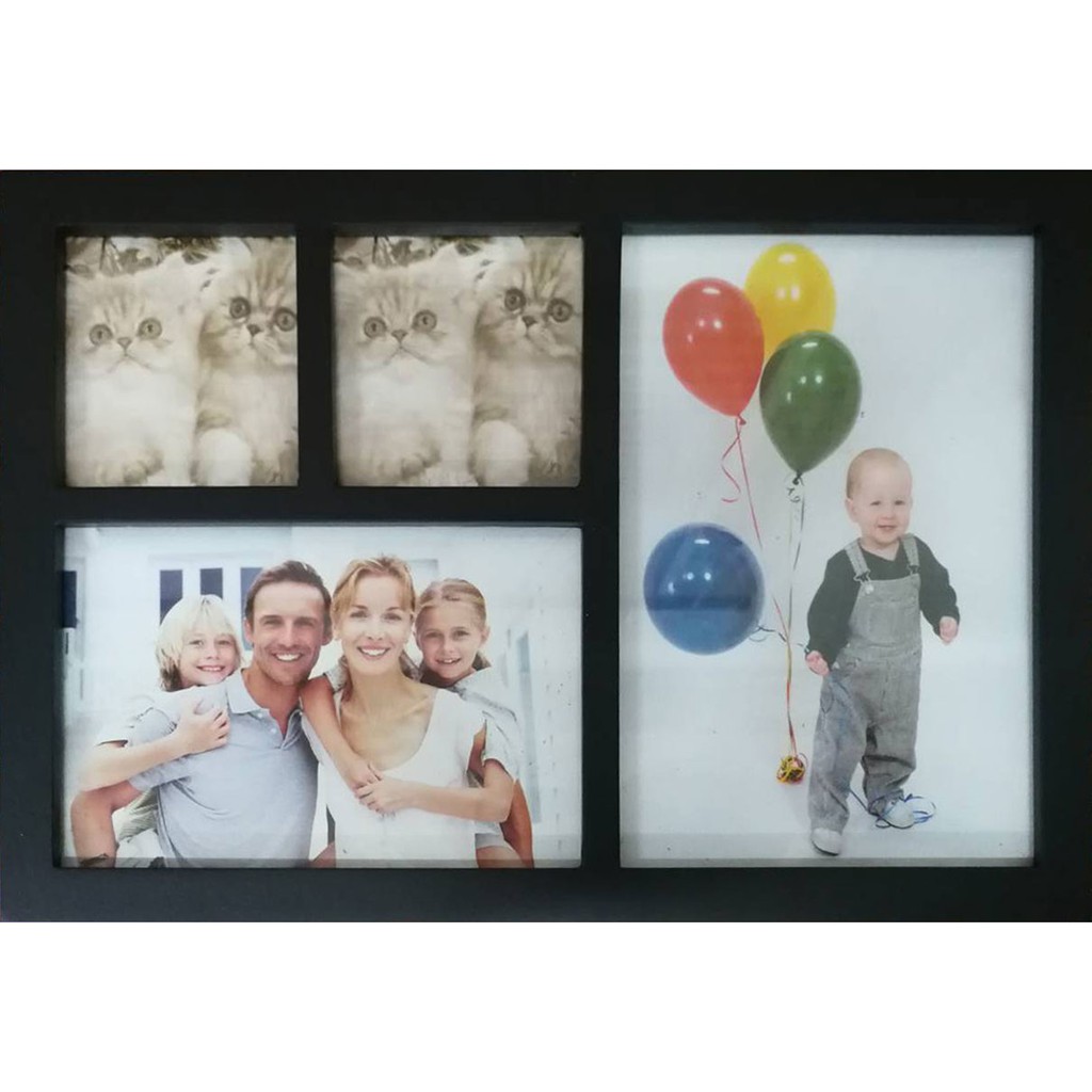 กรอบรูป 4 ช่อง รุ่นเล็ก ใส่รูป 6.7x6.7cm , 6.7x6.7cm และ 11.7x16.7cm