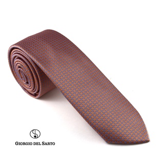 Giorgio Del Sarto Necktie Orange Fabric Texture เนคไทสีส้มมีเท็กเจอร์