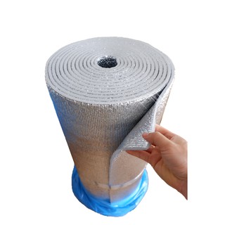 ฉนวนพีอีเคลือบฟอยล์2ด้าน.หนา10mm.กว้าง90mm.ยาว10mInsulation Epe Foam 2 sides 10mm.90cm.10m