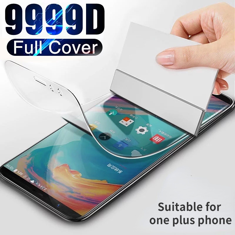 ฟิล์มไฮโดรเจลกันรอยหน้าจอ แบบนิ่ม สําหรับ OnePLus 7T 6T 5T 8T Pro OnePLus 7 6 5 8 9 9R Nord