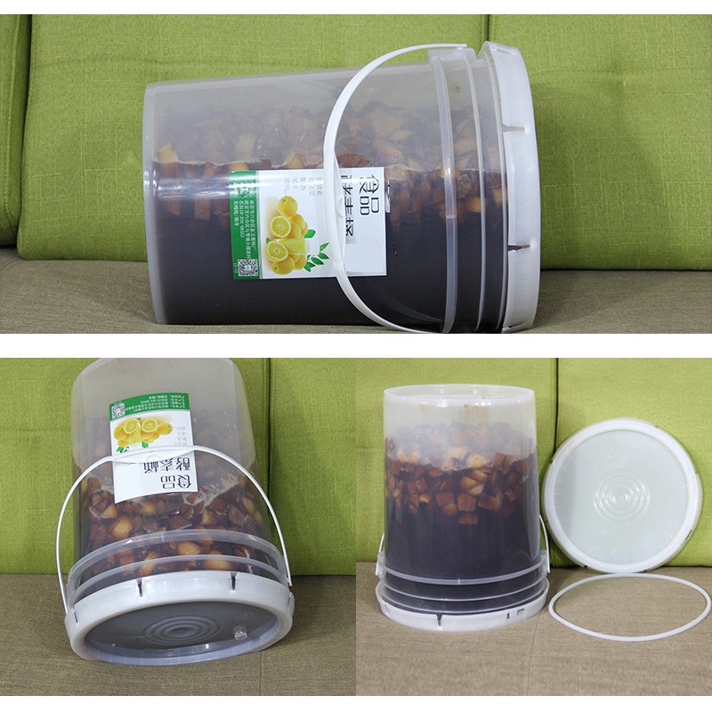 5L Plastic Bucket for Wine Fermentation Leakproof Container Beer