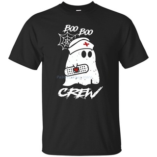 เสื้อยืด พิมพ์ลาย Boo Boo Crew Nurse Ghost เหมาะกับของขวัญฮาโลวีน สําหรับเพาะกาย